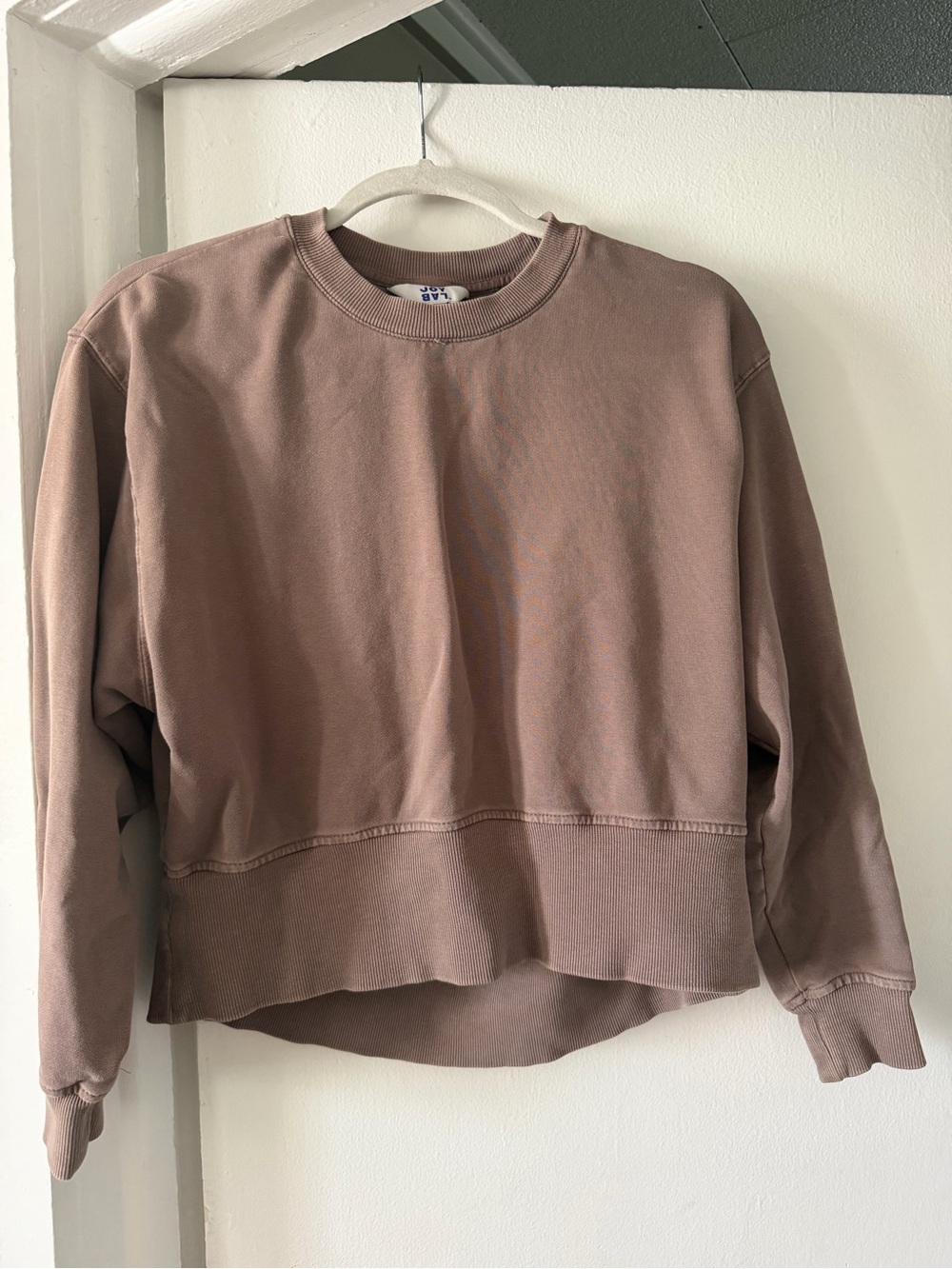 JoyLab Mauve-Brown Crewneck Sweatshirt and Sweatpants Set